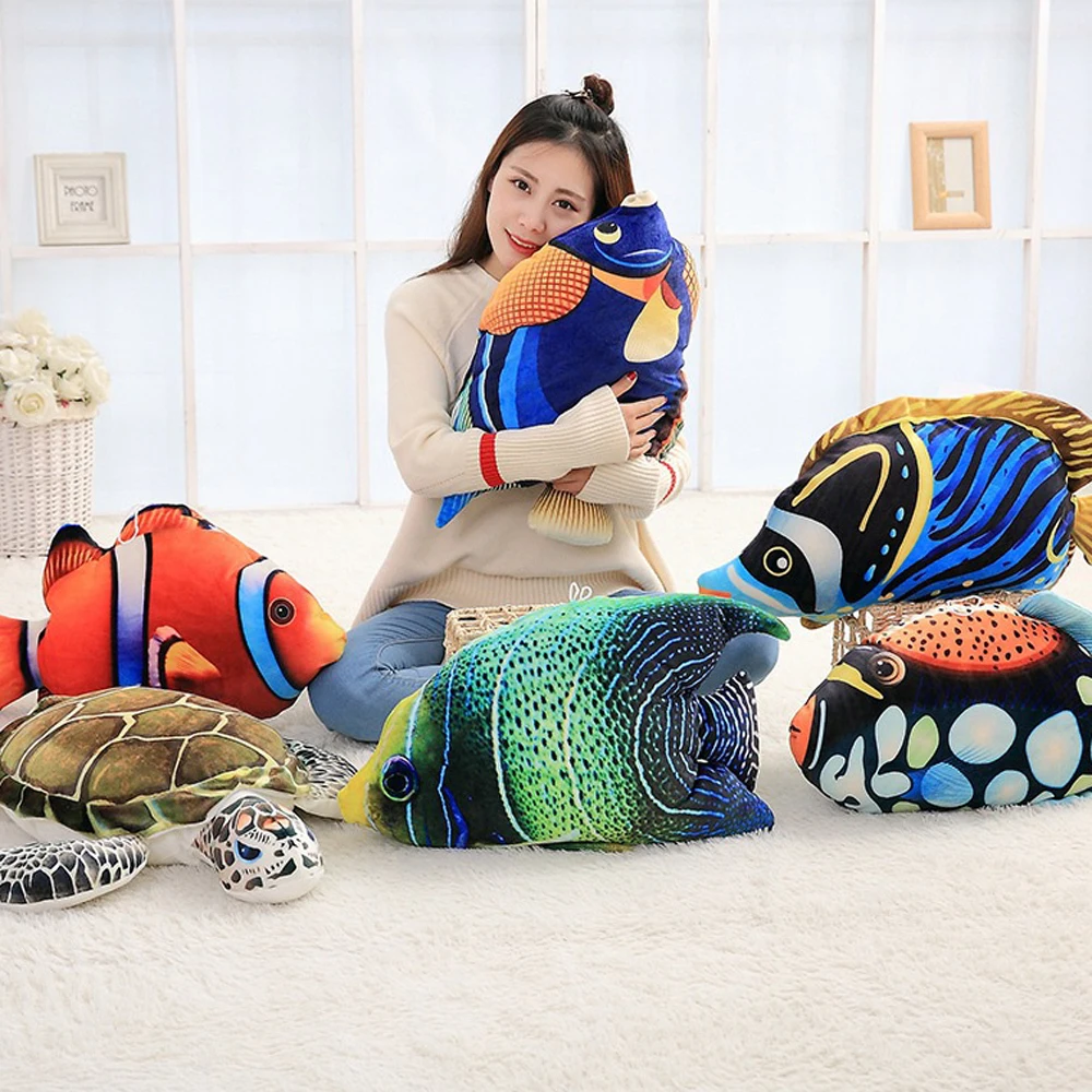 Jūros gyvūnų vėžlys Tropinių žuvų Vaikų pliušinis žaislas kūdikiams, vaikams, įdaryti žaislas gimtadienio dovana