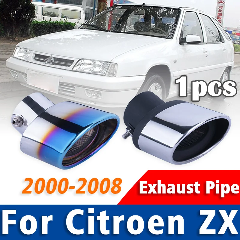 1Pcs Už Citroen ZX 2000-2008 m. Nerūdijančio Plieno Išmetamųjų dujų Vamzdis Duslintuvo išmetimo vamzdis Duslintuvo Patarimas Automobilio Galiniai Gerklės Auto Priedai