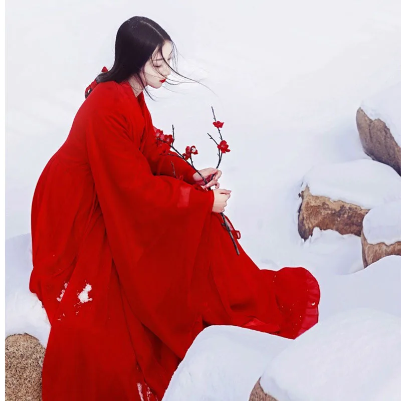 Kinijos Retro Hanfu Cosplay Kostiumų Elegantiškas Pasakų Raudono Šifono Dancewear Tradicinis Moterų Ancien Liaudies Šokio Spektaklis Kostiumas