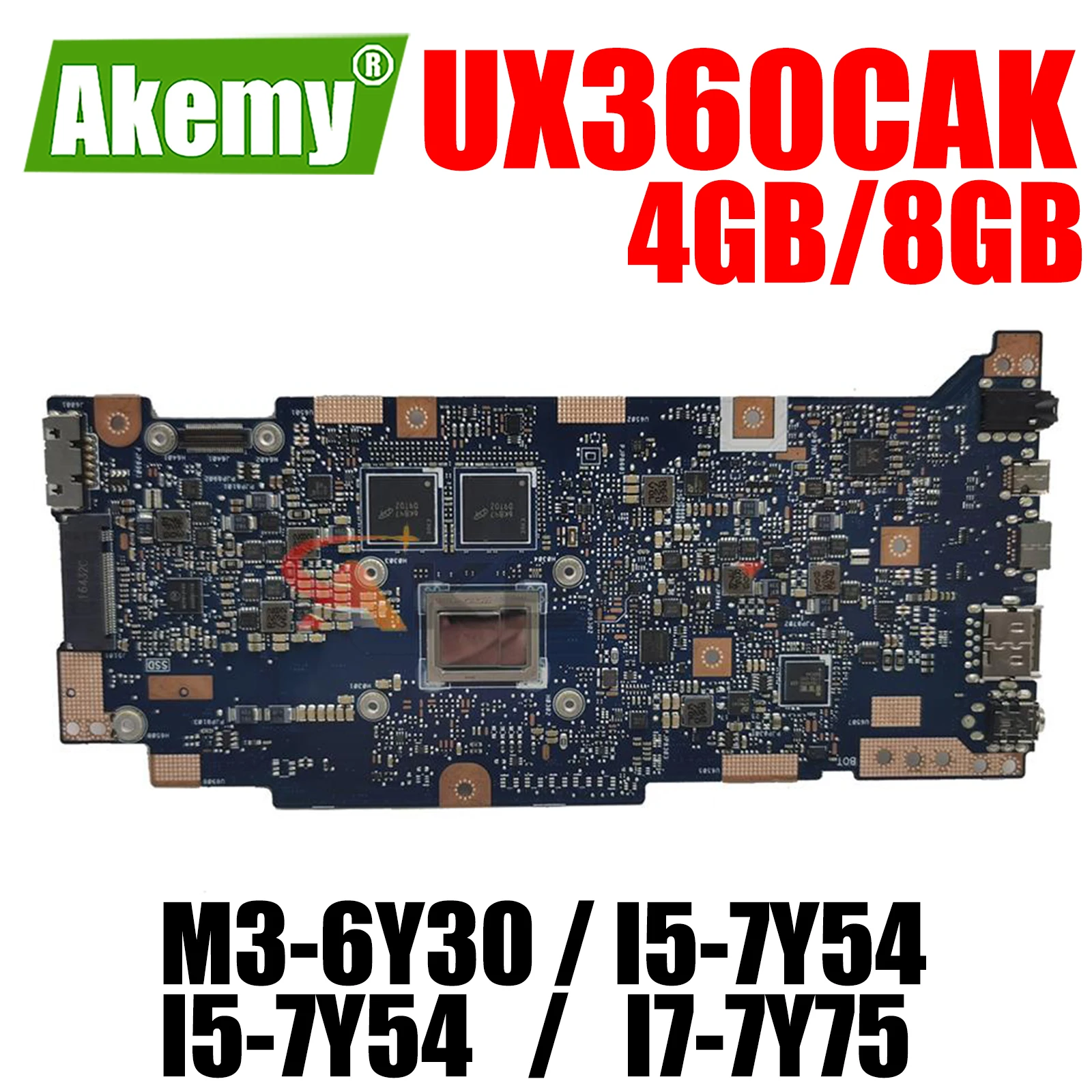 UX360CAK Nešiojamas Plokštė M3-6Y30 M5-6Y54 i5-7Y54 M7-6Y75 i7-7Y75 CPU, 4GB 8GB RAM ASUS UX360C UX360CA UX360CAK Mainboard