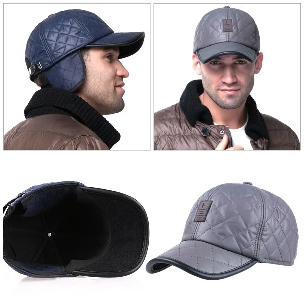 Lauko Vyrų Reguliuojamas Atsitiktinis Šiltas Bombonešis Skrybėlės Beisbolo Kepuraitę Earmuffs Skrybėlę
