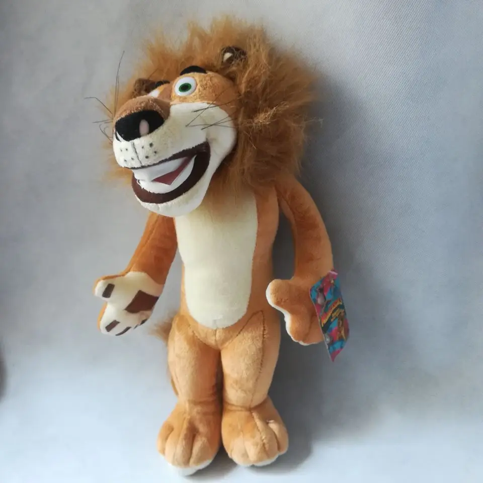 filmo TV pav Madagaskaras liūtas Aleksas pliušinis žaislas 40cm minkštos lėlės gimtadienio dovana w2648