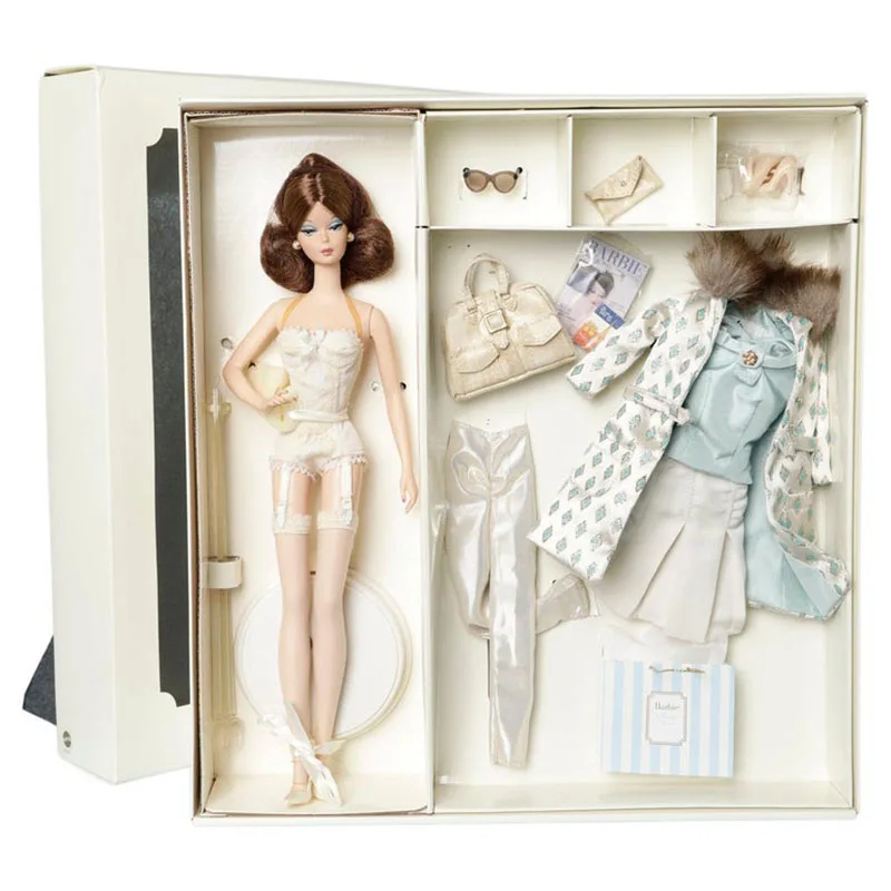 Originalias Barbie Silkstone Mados Modelio Surinkimo Atostogų Barbie Lėlės Giftset Mergaičių Žaislai Kalėdų Dovana