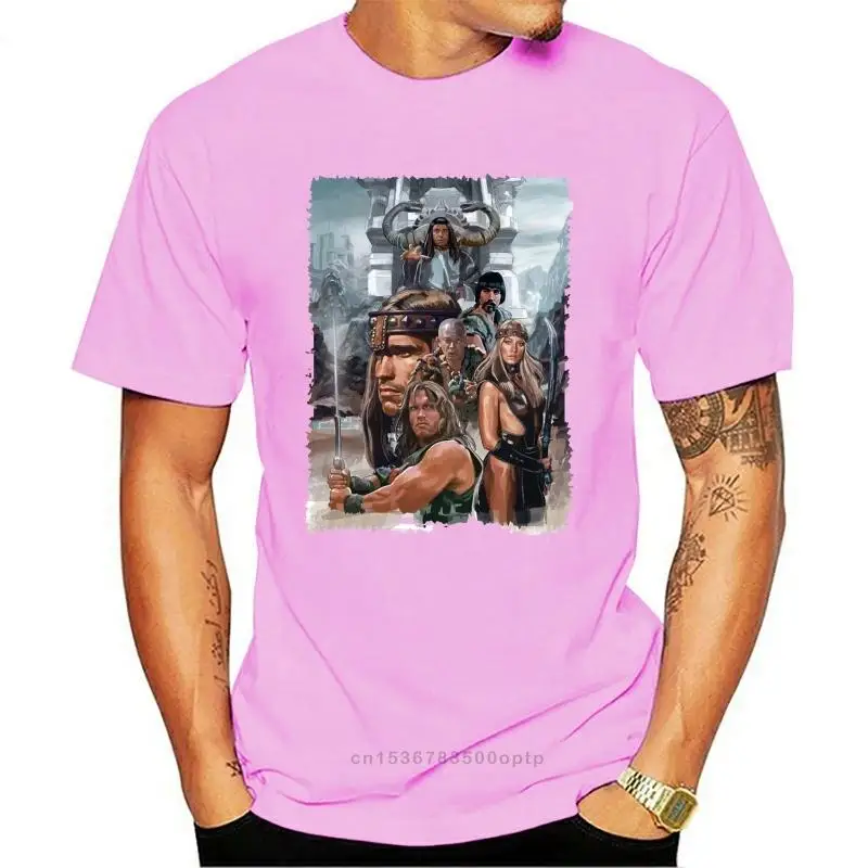 Naujas Conan The Barbarian Filmo Plakatas MenS Juokinga Marškinėlius Harajuku Viršuje Tshirts Mados 2021 Marškinėliai 100% Medvilnės Marškinėliai Xxxxl 032